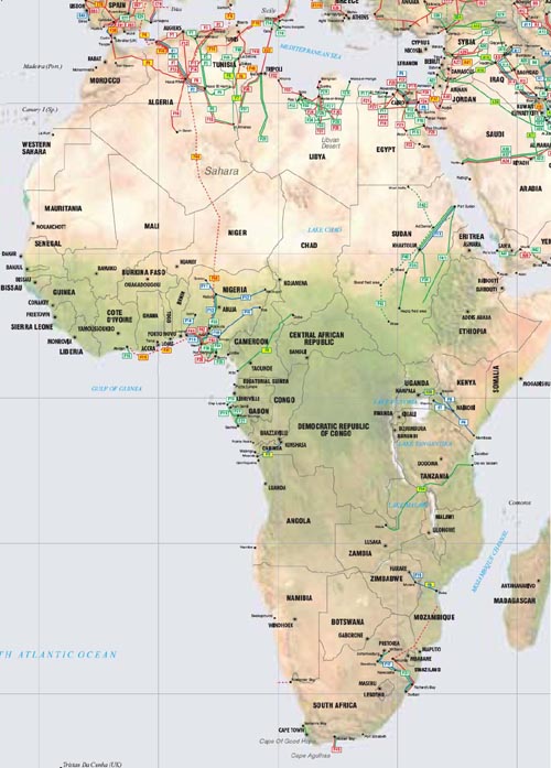 
Cartes des pipelines en Afrique (Oléoducs, gazoducs et produits dérivés)
